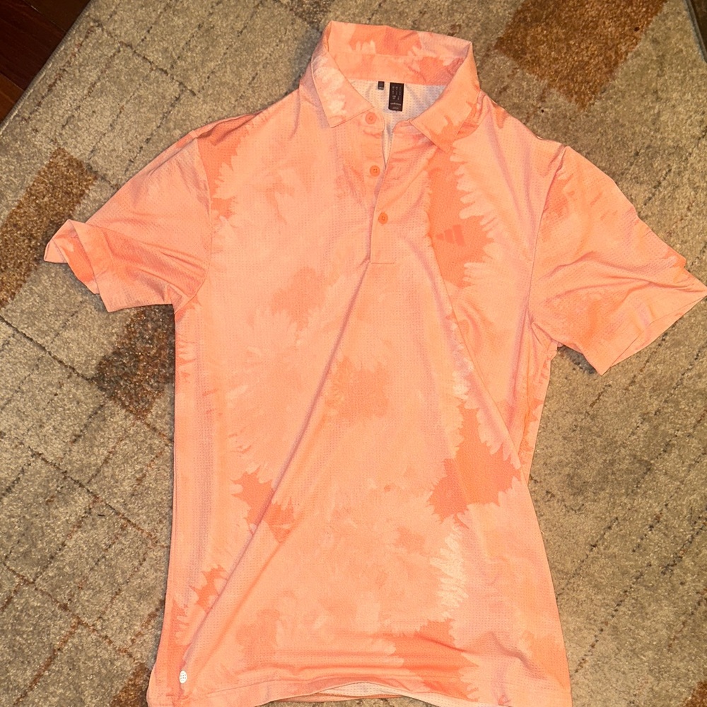 Orange Tie-Dye Polo Shirt